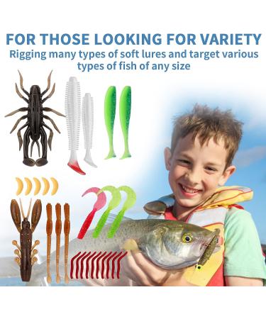 TRUSCEND 94Pcs Fishing Lures Kit - Minnow, Crankbait, Popper, Frog, Worm, Grub, Spoon, Spinner Bait - Includes Hooks, Sinker, Swivel Leader - Fishing Accessories for Economical Fishing - Buy Online on SooperMarket.com