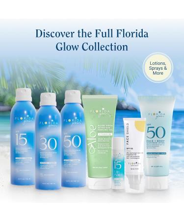 Florida Glow SPF 15 Sunscreen Spray - Broad Spectrum Water Resistant PABA & Oxybenzone Free - Compliant with Hawaii 104 & Florida Keys (5.5 Fl Oz - Buy Online on SooperMarket.com