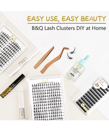 D Curl 10mm Volume Cluster Lashes B&Q 72 Clusters | Soft DIY Wispy Eyelash Extensions - D-10mm B37 - Buy Online on SooperMarket.com