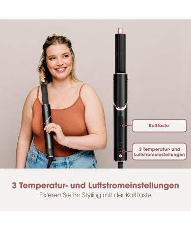 Shark FlexStyle 3-in-1 Airstyler & Hair Dryer - No Heat Damage Car Wrap Lure Oval Brush Concentrator - Champagne & HD424eu Black & Rose Gold - Buy Online on SooperMarket.com