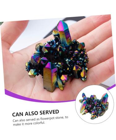 VILLCASE 6 Pcs Colorful Crystal Clusters Fish Decorations for Tank Druzy Geode Natural Stones Gem Display Colorfulx3pcs 3X3CMx3pcs - Buy Online on SooperMarket.com