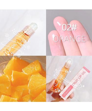 Gireatick 6PCS Fruity Flavors Lip Oil Set | Long-Lasting Moisturizing Balm | Roll-On Gloss Set | Strawberry, Orange, Grape, Avocado, Cherry, Peach | Glossy Lip Makeup | Transparent Lip Gloss - Buy Online on SooperMarket.com