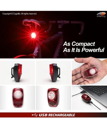 CYGOLITE Hotshot 2 Watt Bike Taillight | High Power, 6 Modes, USB Rechargeable | Compact & Water Resistant | Ideal for Busy Roads - Buy Online on SooperMarket.com