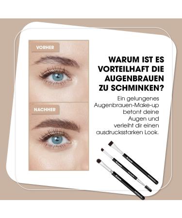 Premium Eyebrow & Eyelash Brush Set | Perfect for Eyeshadow Pomade Eyeliner | Slanted & Fine Tips for Precision Application - Buy Online on SooperMarket.com