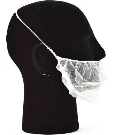 White Disposable Beard Net Covers with Elastic Bands Heavy Duty Beard Restraints Comfortable Protective Beard Masks Nonwoven Latex Free Spunbond Safe & Clean Work Environment 100 PC Beard Net Stretchable Fits All 100 Pieces - Buy Online on SooperMarket.com