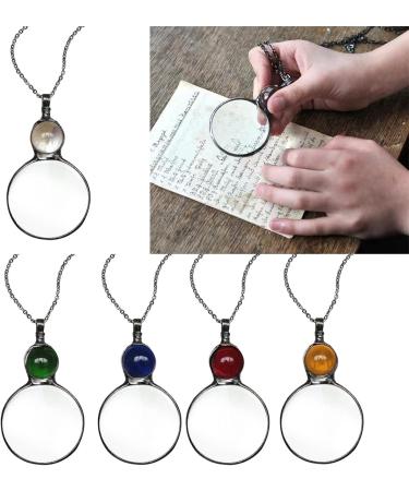 Loupe Pendant Necklace Gift - 2022 Magnifying Glass Necklace Vintage 10X Magnifying Reading Magnifier Decorative Gift Sweater Chains for Women - Buy Online on SooperMarket.com