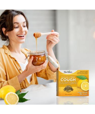 Herbion Naturals Honey Lemon Cough Lozenges | Cough Suppressant | Sore Throat Relief | Pack of 6 - Buy Online on SooperMarket.com