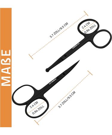 Utopia Care Professional Stainless Steel Beauty Scissors Set - Hairdressing Eyebrows Nasal Hair Ear Screens & Nail Scissors - Safe Black Skin Scissors for All Your Grooming Needs - Buy Online on SooperMarket.com