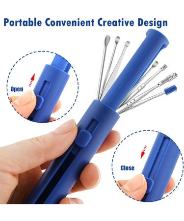 7Pcs/Set Steel Ear Wax Pickers & Remover Kit for Ear Care - Earwax Clean Curette Spoon Cleaner - Buy Online on SooperMarket.com