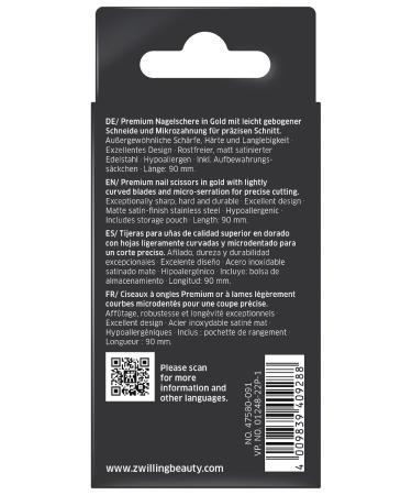 ZWILLING Premium Gold Edition Nail Scissors for Finger & Toenails - Luxury Nail Care - Buy Online on SooperMarket.com