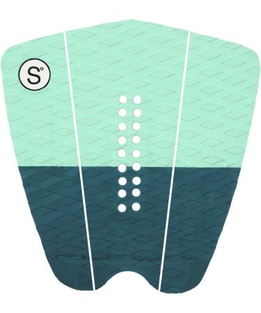 SYMPL Surfboard Traction Pad - 3 Piece Deck Pad for Surfing, Skimboarding - Maximum Grip, 3M Adhesive - Fits Surfboards, Skimboard, Longboard, Fish - Mint - Buy Online on SooperMarket.com