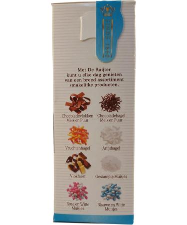 De Ruijter White-Blue Sprinkles / Blauwe en Witte Muisjes 280g - Buy Online on SooperMarket.com