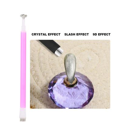 3pcs Pink Nail Polish Magnetic Stick Set - UV Gel Varnish Tool for Cat Eye Nail Art - Buy Online on SooperMarket.com