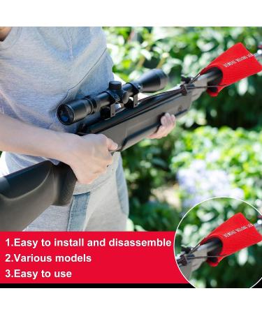 Riakrum 6 Pcs Airsoft & Paintball Barrel Cover with Bungee Cord | Red | 5.51 x 3.15 Inch - Buy Online on SooperMarket.com