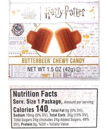 Jelly Belly Harry Potter Butterbeer Barrel Tin Butterscotch Chewy Candy 42g - Christmas & Holidays Candy - Vegan Candy Dairy Free Snacks Kosher Candy Gluten Free Bulk Candy Stocking Stuffers for Teens - Buy Online on SooperMarket.com
