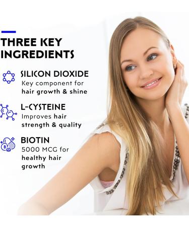 Elon Matrix 5000 Hair & Nail Vitamins - Biotin 5000mcg for Hair Growth - 60 Day Supply Promotes Healthy Hair & Nails Suitable for All Hair Types - Buy Online on SooperMarket.com