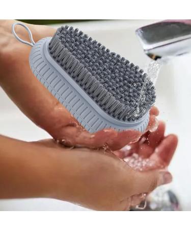 FACYNDE Needle Cleaning Brush - Stylish Fingernail Peeling Brush with Loop for Effective Nail Care - Unisex Pedicure Tool in Gray - Buy Online on SooperMarket.com