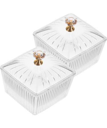 4 Pcs Candied Fruit Refreshment Tray Food Container Clear Tea Container Candy Jar Storage Popcorn 9X9X7.5CMx2pcs Transparentx2pcs - Buy Online on SooperMarket.com