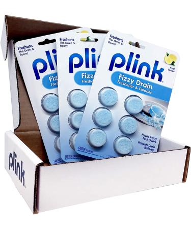 Plink Fizzy Drain Freshener - Prevents Buildup, Clears Drains, Removes Odor - Lemon Scent - 6 Count (Pack of 3) - Buy Online on SooperMarket.com