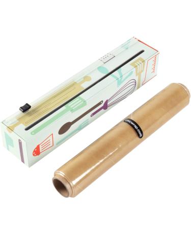 ChicWrap Cook's Tools Refillable Plastic Wrap Dispenser with Slide Cutter and 250' of Professional BPA Free Plastic Wrap