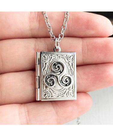 OralGos Exquisite Handmade Vintage Book Locket Pendant Necklace | Unique Collectors Jewelry for Fashion Enthusiasts - Buy Online on SooperMarket.com