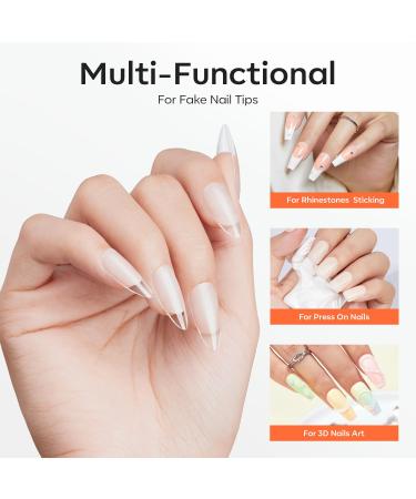 Modelones Solid Nail Glue Gel - Long-Lasting Strong Adhesion for Press On & Acrylic Nails | 30g DIY Nail Art UV Light Cured - Buy Online on SooperMarket.com