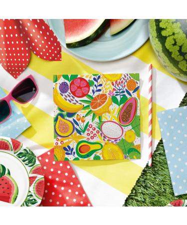 PAW 3-Layer Colorful Tropical Fruits Napkins - 20 Pieces | Perfect for Birthdays Weddings & Parties | 33x33 cm Paper Napkins - Buy Online on SooperMarket.com