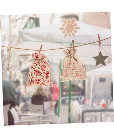 ORFOFE 24pcs Countdown Candy Bag Christmas Arrival Countdown Calendar Burlap Bag DIY Advent Calendar Linen - Buy Online on SooperMarket.com