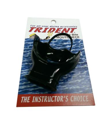Trident Comfort Bite Mouth Piece with Roof of Mouth Bridge and Rolled Edges Black