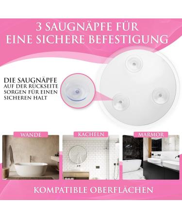 Mirrorvana 20x & 7x Magnifying Cosmetic Mirror with Suction Cup - 15 cm Round Makeup Mirror for Flawless Beauty - Buy Online on SooperMarket.com