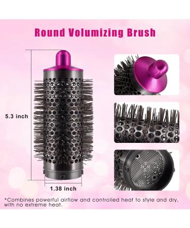 Buy Anti-Flying Nozzle & Round Volumizing Brush for Dyson Airwrap HS01/HS05 | Smoothing Dryer Attachment – Enhance Your Styling Experience - Buy Online on SooperMarket.com