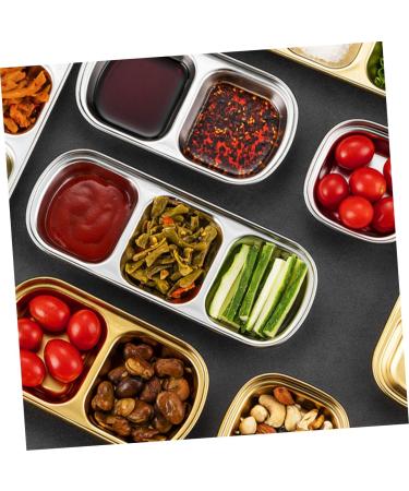 MAGICLULU Dining Tableware 9 Pcs Seasoning Dish Japan 304 Stainless Steel Household Seasoning Plate 20x8cmx3pcs As Shownx3pcs - Buy Online on SooperMarket.com
