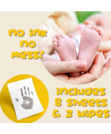Inkless Baby Hand and Footprint Kit - Newborn Handprint Kit with 8 Sheets and 2 Towelettes - Buy Online on SooperMarket.com