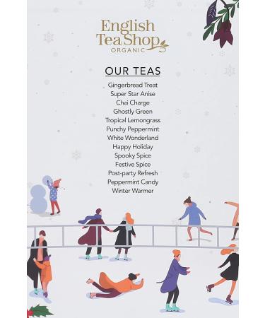 English Tea Shop Organic Book Style Red Advent Calendar - 25 Loose Leaf Tea Pyramid Bags - 13 Different Flavours. 50 g U060772 - Buy Online on SooperMarket.com
