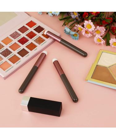 Set of 3 Makeup Brushes: Eye Shadow, Concealer, Lip, Smudge Brush with Tubes - Portable Artificial Fiber Lip Gloss Applicator Wands - Buy Online on SooperMarket.com