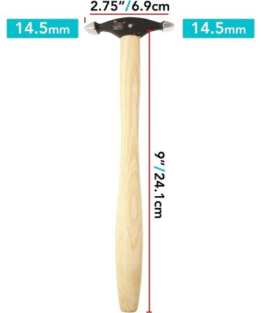 Beadsmith Sharp Texturing Hammer - 9 Wooden Handle, 73.5mm Steel Head, 1.2oz, Two 12mm Faces - Metalwork Texturing Tool for Patterns & Dimension - Buy Online on SooperMarket.com