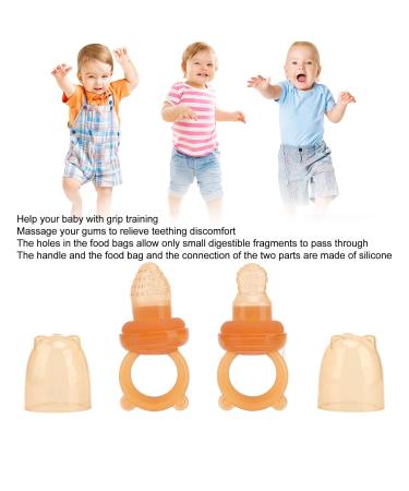Leak-Proof Silicone Baby Fruit Feeder Pacifier - 2 PCS Easy Grip for Toddlers | International Shipping - Buy Online on SooperMarket.com