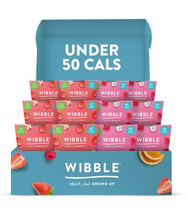 Wibble Jelly Pots Berry Variety Box With Real Fruit Juices Plant Based Low Calorie Vegan Jelly Nothing Artificial 6 x Strawberry & Vanilla Flavour 150g 6 x Raspberry & Coconut Flavour 150g