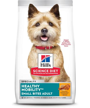 Hill's Science Diet Adult Healthy Mobility Small Bites Dry Dog Food 4 lb Bag & Senior 7+ Small Bites Dry Dog Food Chicken Meal Barley & Brown Rice Recipe 5 lb Bag - Buy Online on SooperMarket.com