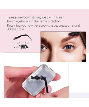 20g Eyebrow Soap Kit Colorless Lasting Brows Styling Soap Makeup Balm Styling Eyebrow Shaping Dye Cream Waterproof Long Lasting No Irritating Eyebrow Styling Shaping Cream - Buy Online on SooperMarket.com