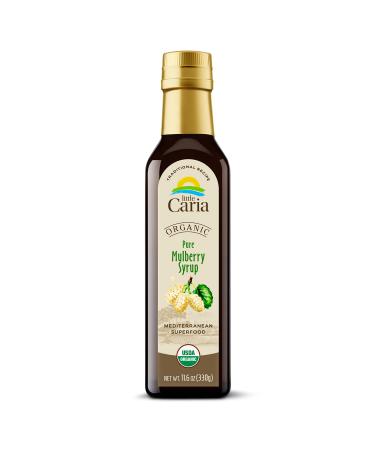 Little Caria Organic Mulberry Syrup | Extract - USDA Organic, Mediterranean Superfood, No Added Sugar, No Additives, 11.6 oz