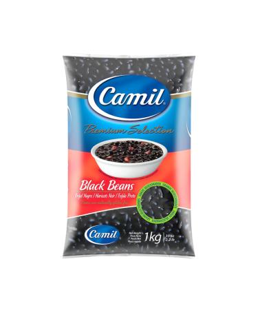 Camil Brazilian Black Beans 1Kg | Premium Selection | Feij o Preto Bean Hariot Noir | GMO Free | Natural | Vegan | High Fibre & Protein