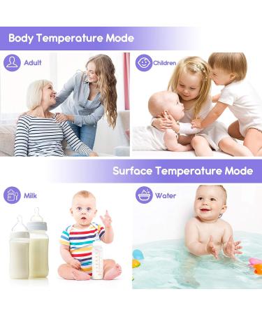 KKmier No Touch Forehead Thermometer for Adults and Kids - 2 in 1 Infrared Digital with Fever Alarm - 2s Instant Reading - 99 Memory Sets - Buy Online on SooperMarket.com