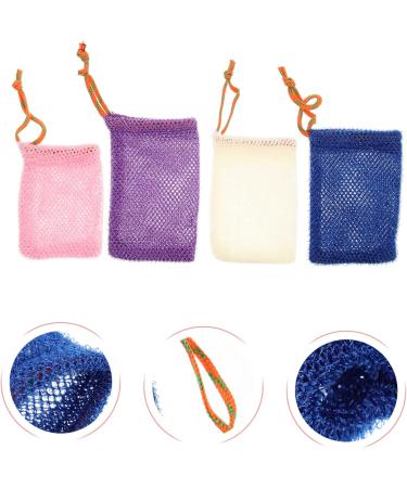 FOYTOKI 8pcs Soap Bag Foaming Net Mesh Soap Savers Pocket Organizer Pouch Bath Scrubber Sisal Soap Bag Nylon - Buy Online on SooperMarket.com