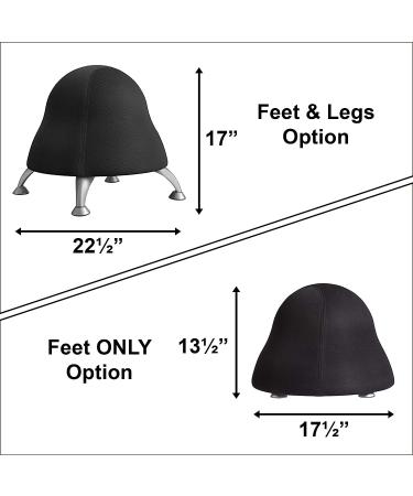 Safco Products 4755BL Runtz Ball Chair - Black Licorice - Anti-Burst Exercise Ball - Active Seating - Buy Online on SooperMarket.com