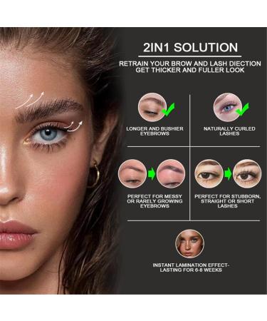 Lash Lift Kit & Brow Lamination Kit 2 in 1 Lash & Eyebrow Perm Kit with Brow Brush Semi-Permanent DIY Perm Kit for Lashes Brows for Home DIY Salon Result Lasts 6-8 Weeks #4 - Buy Online on SooperMarket.com