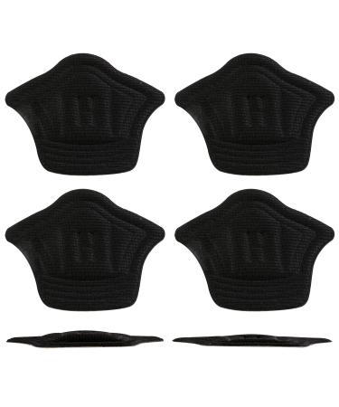 Cloth Heel Cushion Inserts Heel Pads for Shoes Too Big 2 Pairs Shoe Cushion Protectors for Foot Pain and Worn-Out Shoes (Black)