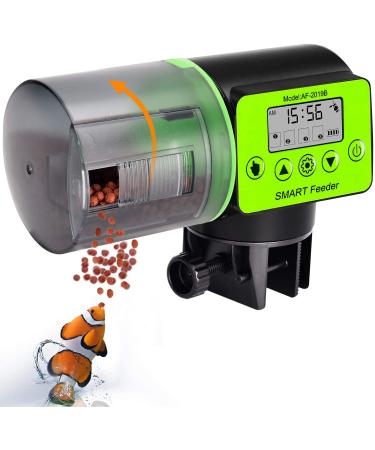 KINOEE Automatic Fish Feeder - Digital Auto Fish Feeder Aquarium Tank Timer Feeder Vacation & Weekend 2 Fish Food Dispenser