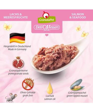 Granapet Delicatessen Salmon & Seafood Cat Food - Grain-Free Sugar-Free Wet Feed for Gourmets (6 x 200g) - Premium International Shipping - Buy Online on SooperMarket.com