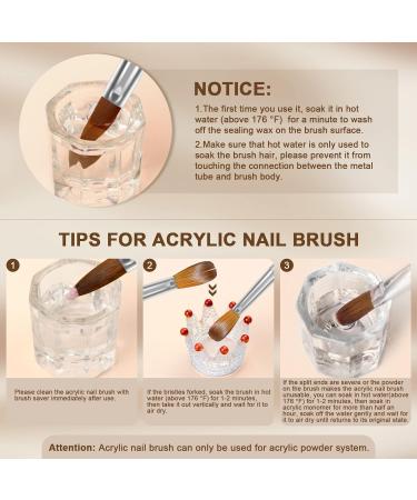 Saviland Pure Kolinsky Acrylic Nail Brush Set - 4PCS Silver Glitter Brushes for Acrylic Powder & Monomer Liquid Nail Extension - Sizes 6/10/12/14 - Women's Gift Set - Buy Online on SooperMarket.com